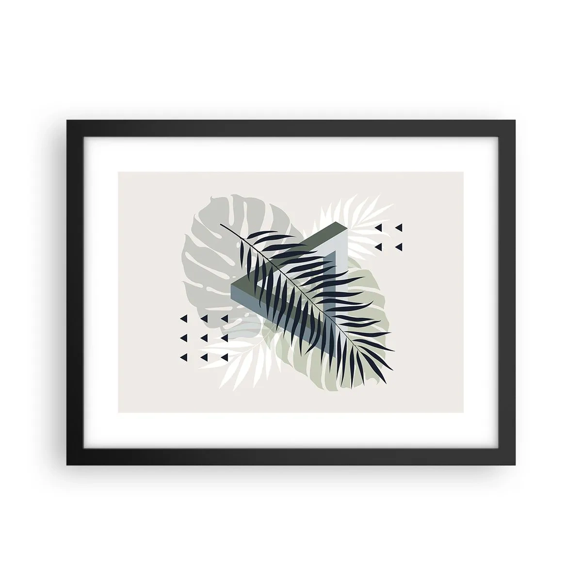 Plagát v čiernom ráme - Príroda a geometria – dva poriadky? - 40x30 cm