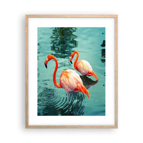 Plagát v ráme zo svetlého duba - Teraz sme v móde - 40x50 cm