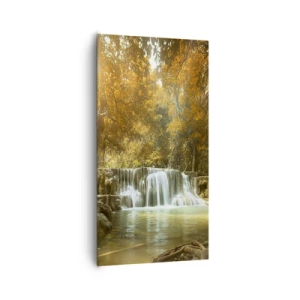 Obraz na plátne - Parkový vodopád - 65x120 cm