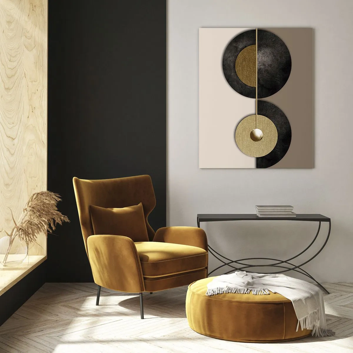 Obraz na skle - Variácie okolo kruhu - 70x100 cm