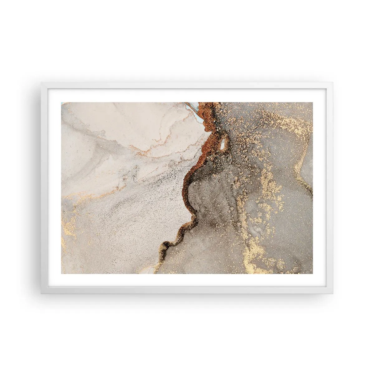 Plagát v bielom ráme - Na hranici farieb - 70x50 cm