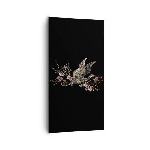 Obraz na plátne - Exotický vyšívaný vták - 65x120 cm