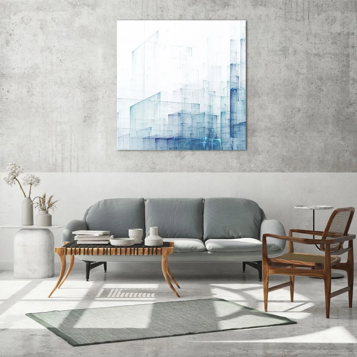 Obraz na skle - Ako sa stal priestor - 60x60 cm