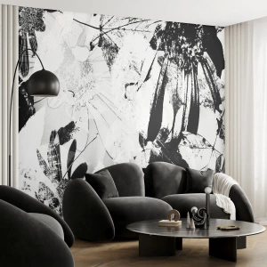 Fototapeta Premium Sand - Jeseň v negatíve - Abstrakcia, Kvety, Grafika - 100x70 cm