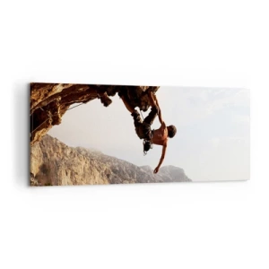 Obraz na plátne - Svet zovretý v ruke na zosuve balvanu - 120x50 cm