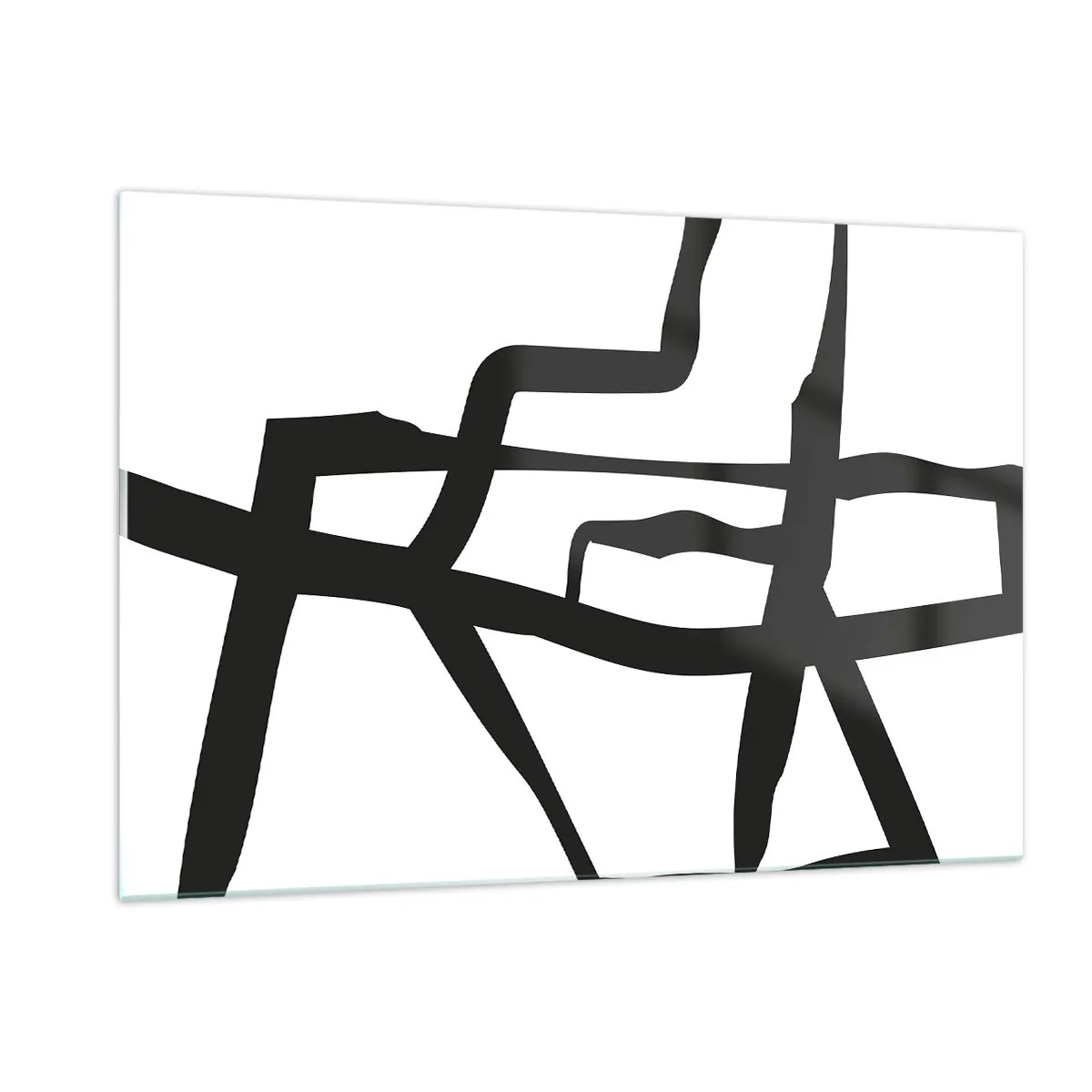 Obraz na skle - Čiernobiela konštrukcia - 120x80 cm