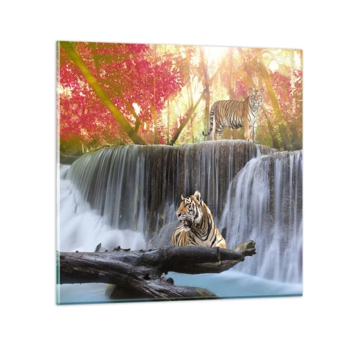 Obraz na skle - Surrealistická krajina    - 50x50 cm