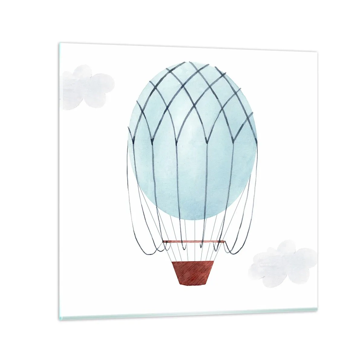 Obraz na skle - Celý v oblakoch - 50x50 cm