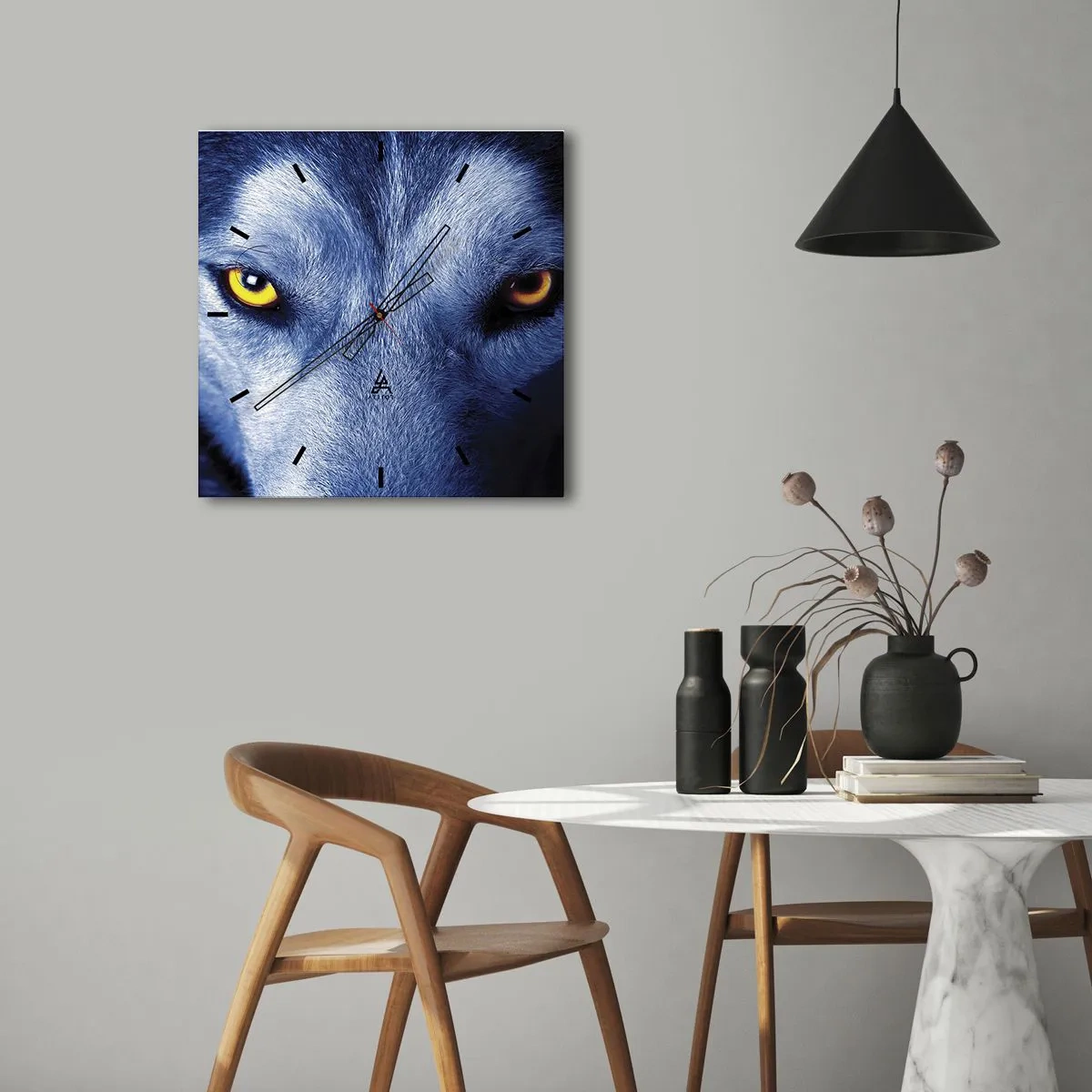 Nástenné hodiny - Fascinujúci pohľad - 40x40 cm