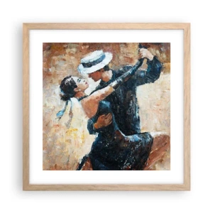 Plagát v ráme zo svetlého duba - A la Rudolf Valentino - 40x40 cm