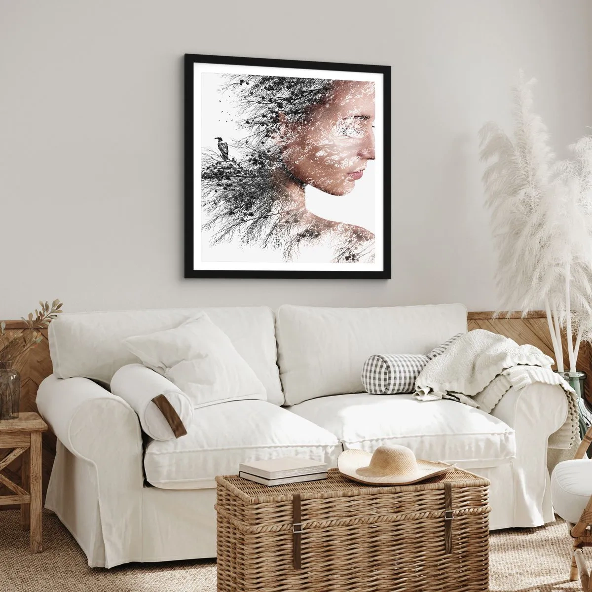 Plagát v čiernom ráme - Duch lesa - 60x60 cm
