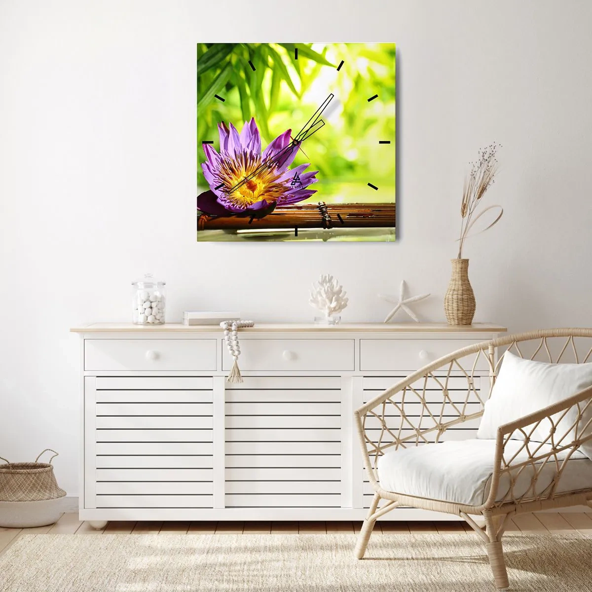 Nástenné hodiny - Na ázijskom slnku - 40x40 cm