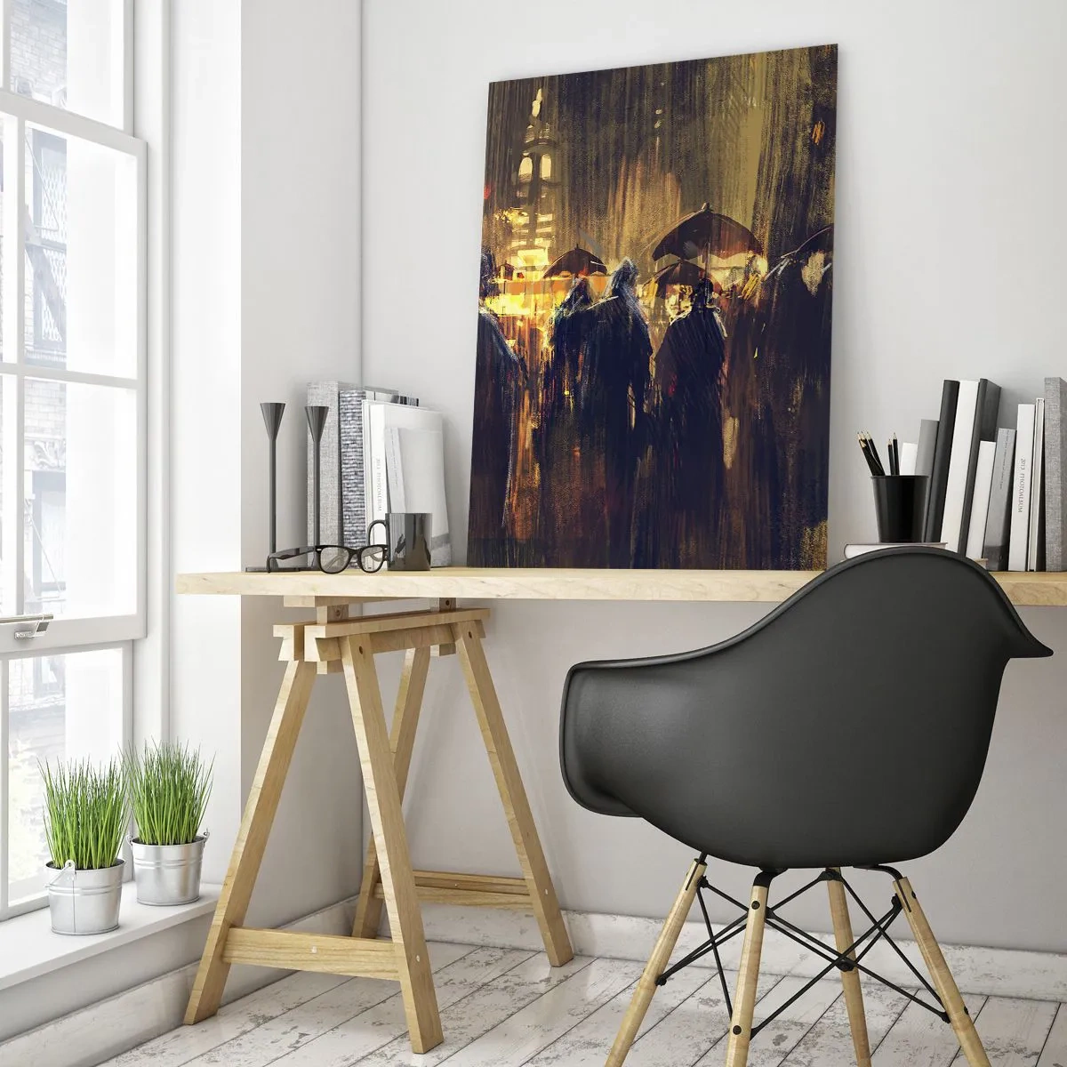 Obraz na skle - Nasledovníci dažďa - 50x70 cm