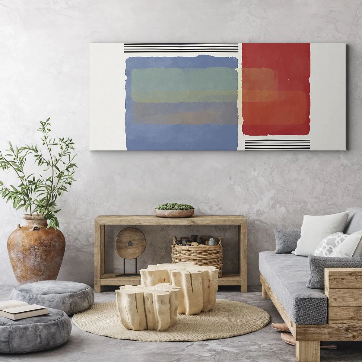 Obraz na plátne - Duch a písmeno geometrie - 160x50 cm
