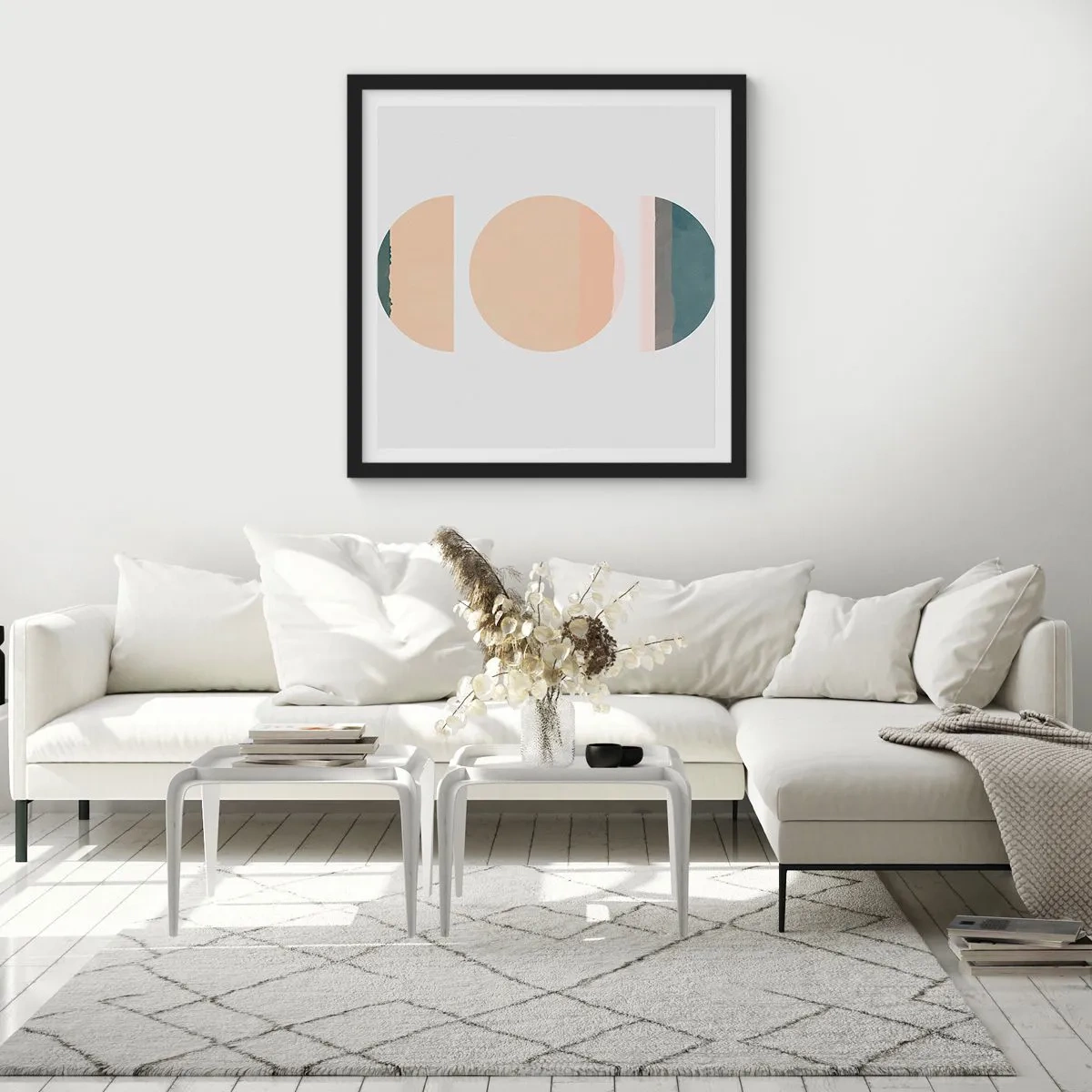 Plagát v čiernom ráme - Kruh za kruhom - 60x60 cm