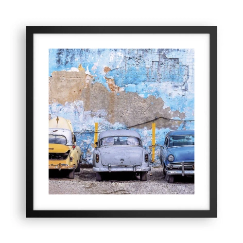 Plagát v čiernom ráme - Stretnutie veteránov - 40x40 cm