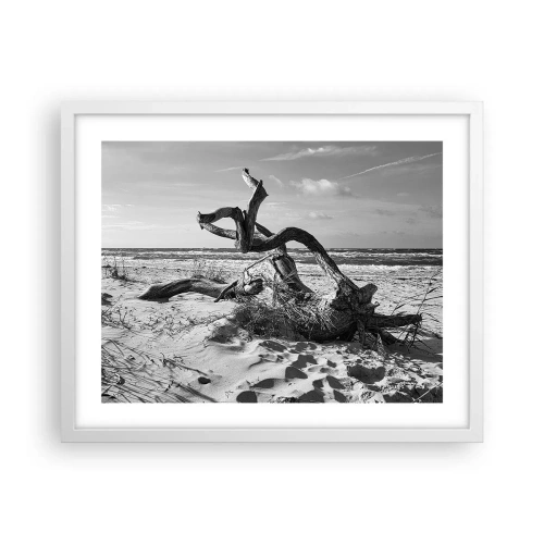 Plagát v bielom ráme - Morská socha - 50x40 cm