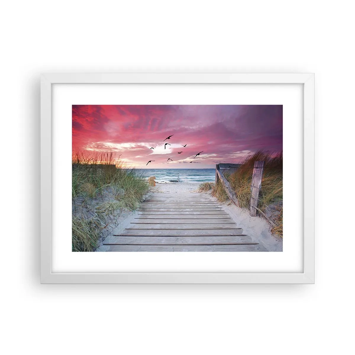 Plagát v bielom ráme - Baltská impresia - 40x30 cm