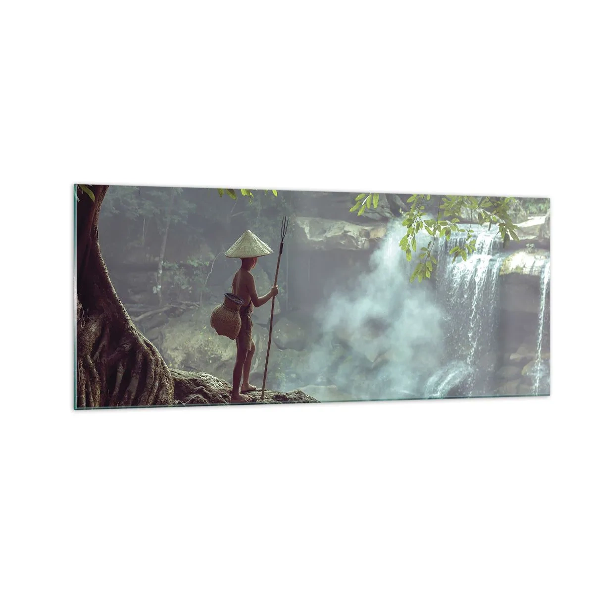 Obraz na skle - Spriatelený s prírodou - 100x40 cm