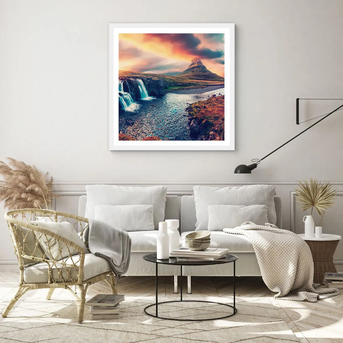 Plagát v bielom ráme - V majestáte prírody - 40x40 cm