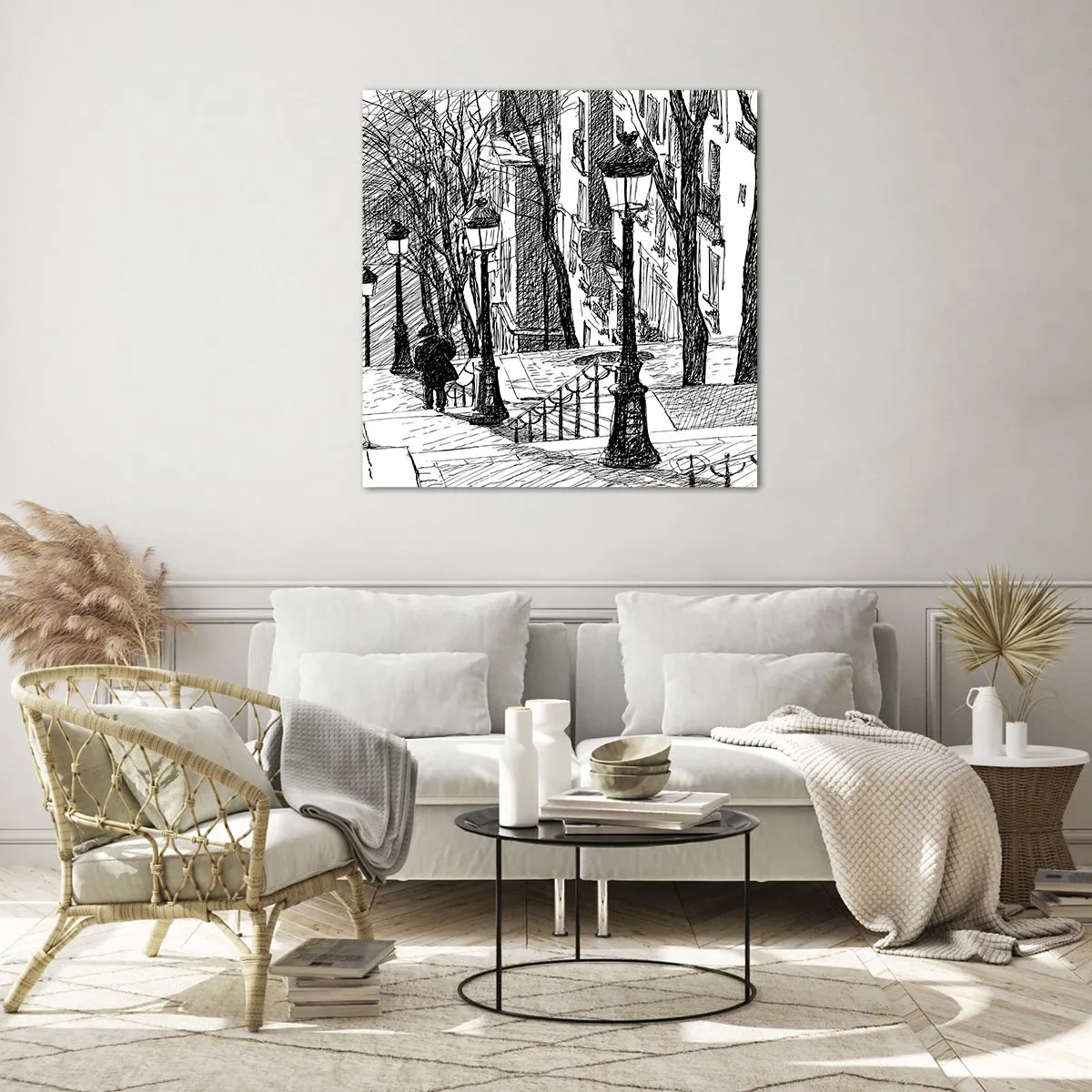 Obraz na skle - Milostný príbeh alebo horor? - 70x70 cm