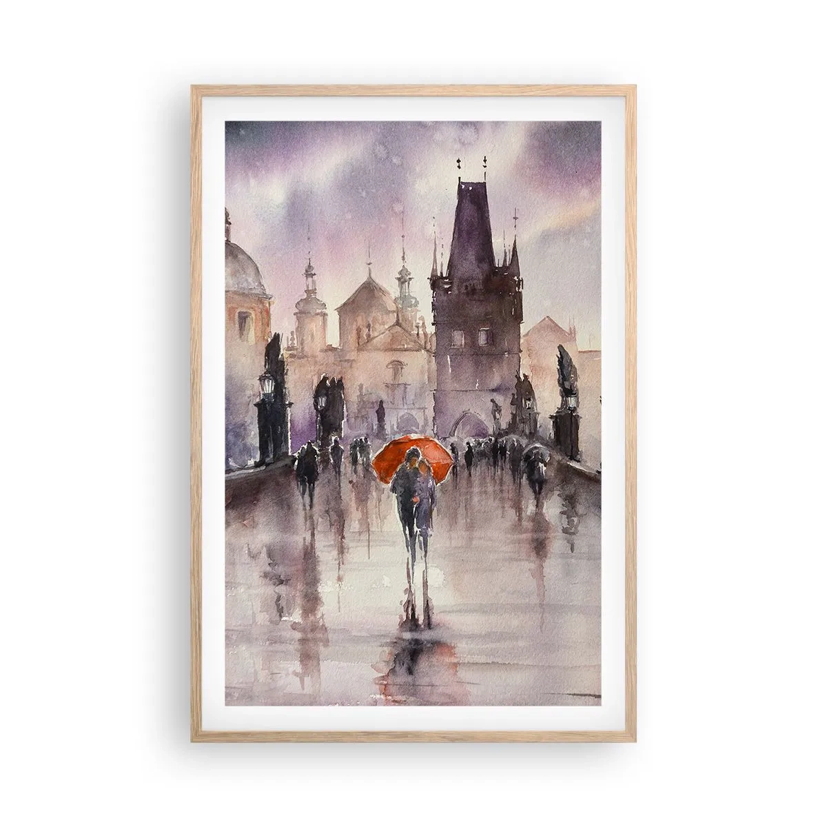 Plagát v ráme zo svetlého duba - Ľudia sa nemenia - 61x91 cm