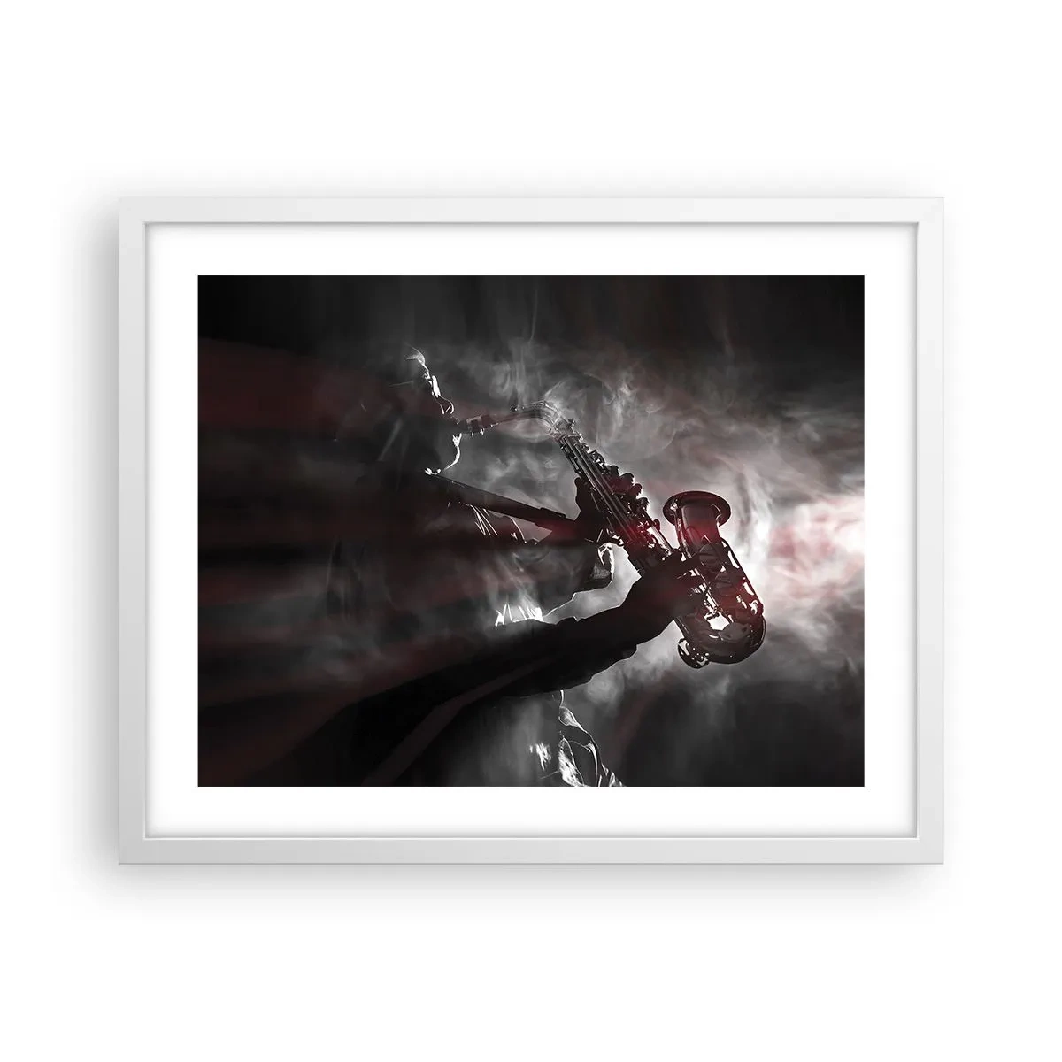 Plagát v bielom ráme - V oparoch jazzu - 50x40 cm
