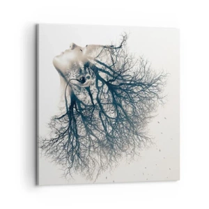 Obraz na plátne - Očarená šepotom stromu - 60x60 cm