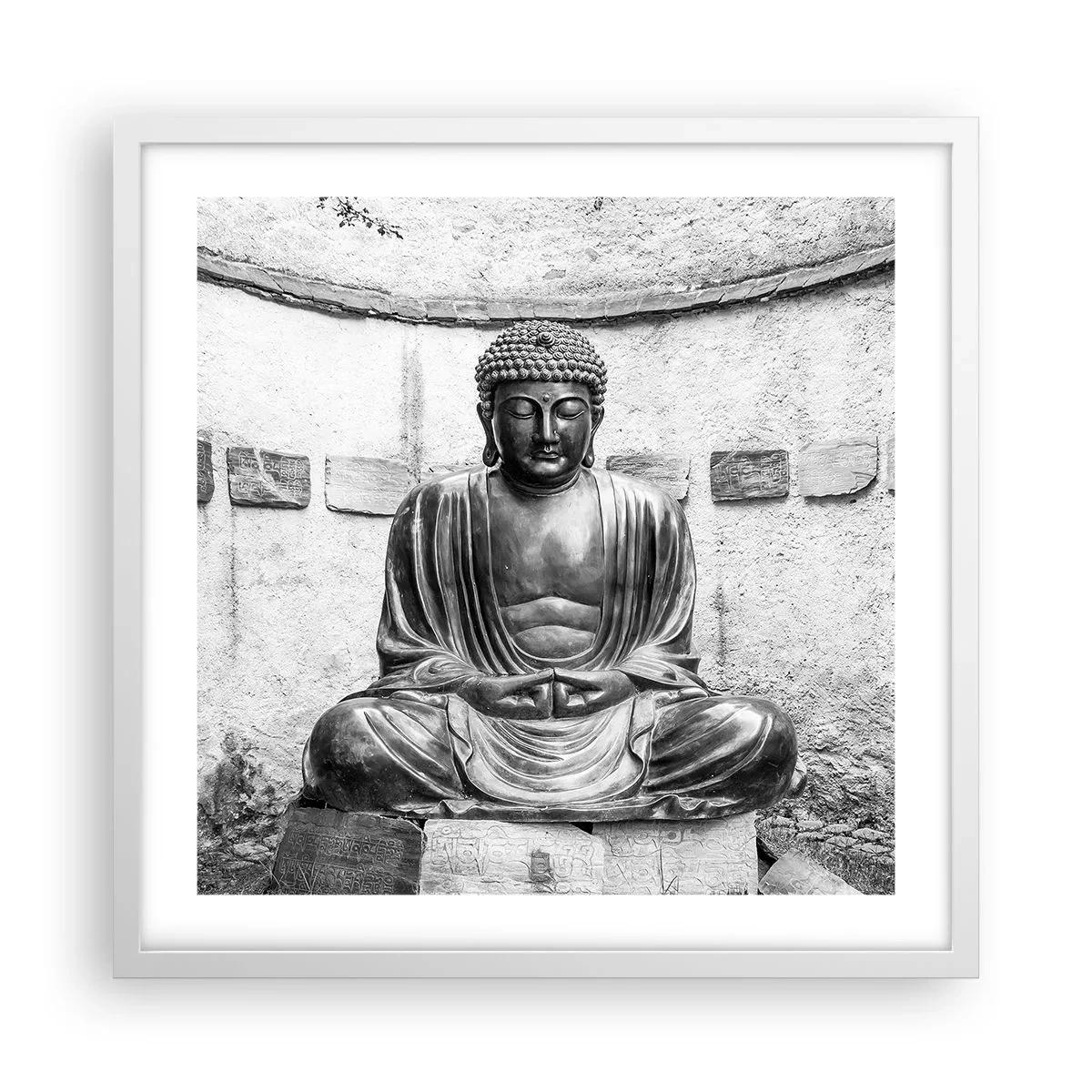 Plagát v bielom ráme - Pri zdroji pokoja - 50x50 cm