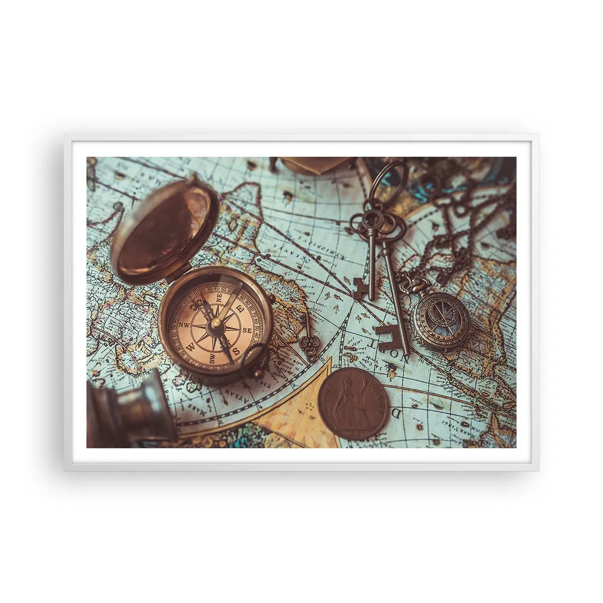 Plagát v bielom ráme - Pre dobrodruha - 100x70 cm