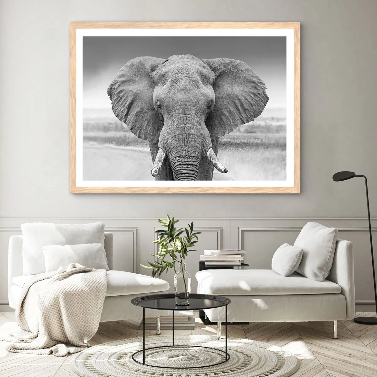 Plagát v ráme zo svetlého duba - Vitajte v mojom svete - 50x40 cm