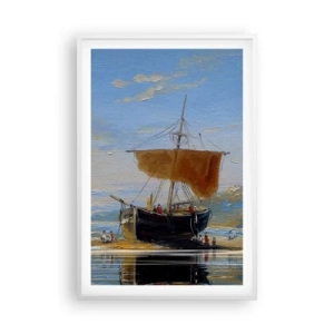 Plagát v bielom ráme - Voda, zem, vzduch - 61x91 cm