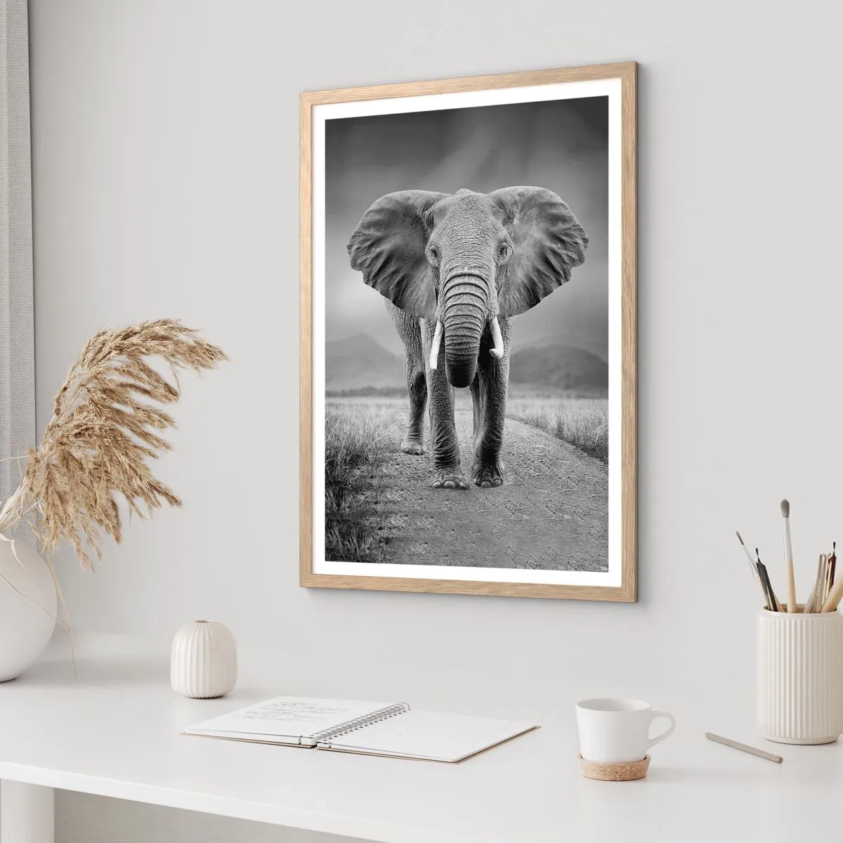 Plagát v ráme zo svetlého duba - Hostiteľ víta - 50x70 cm