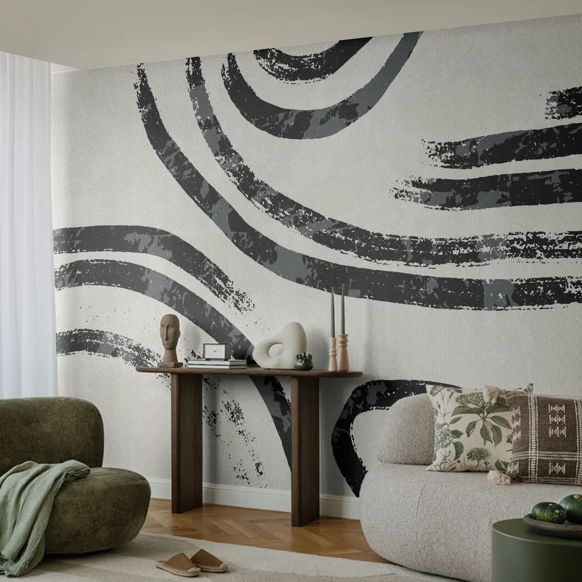 Fototapeta Standard Eco - Napoly zastavený - Minimalizmus, Čiarky, Boho - 400x280 cm