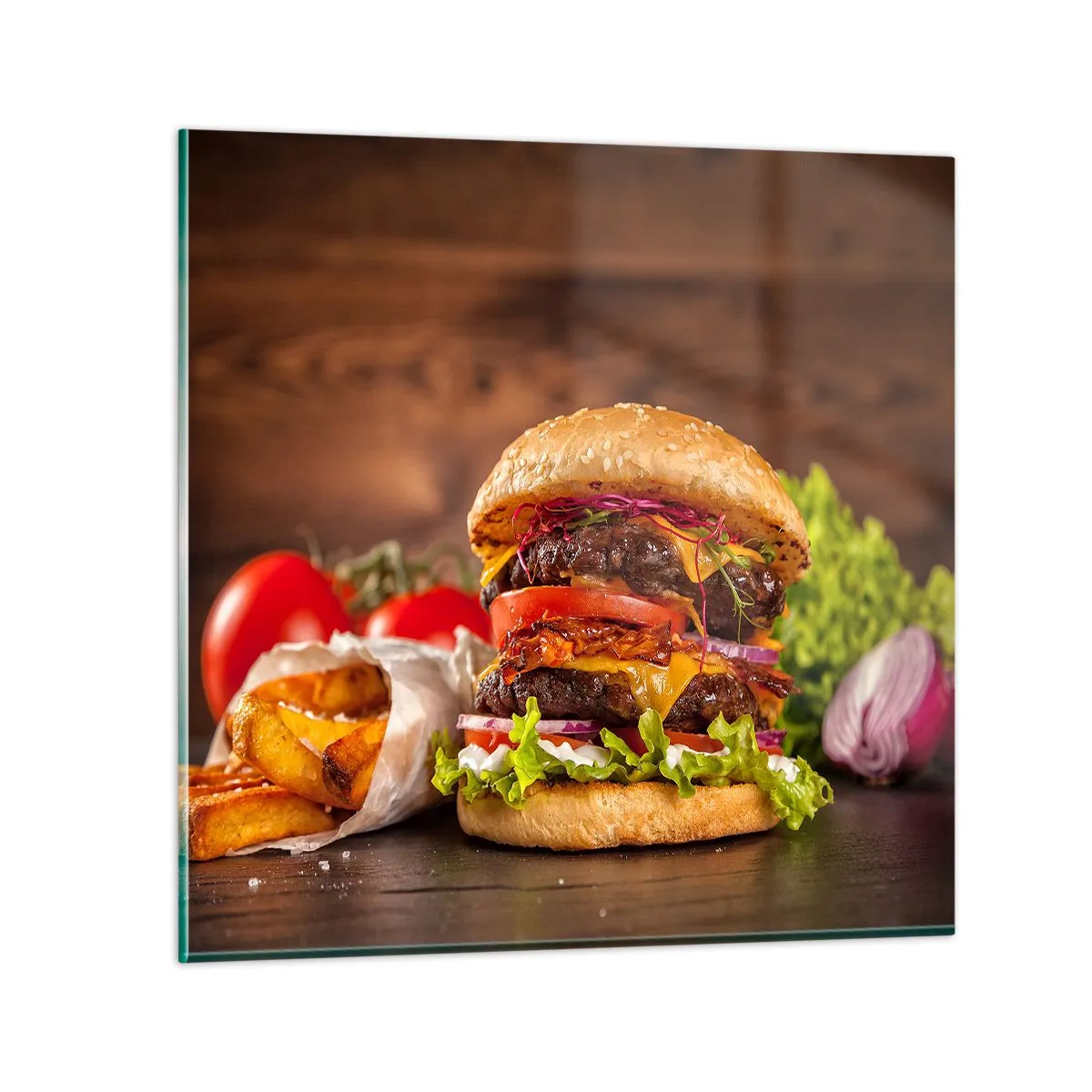 Obraz na skle - Zakázané ovocie - 50x50 cm