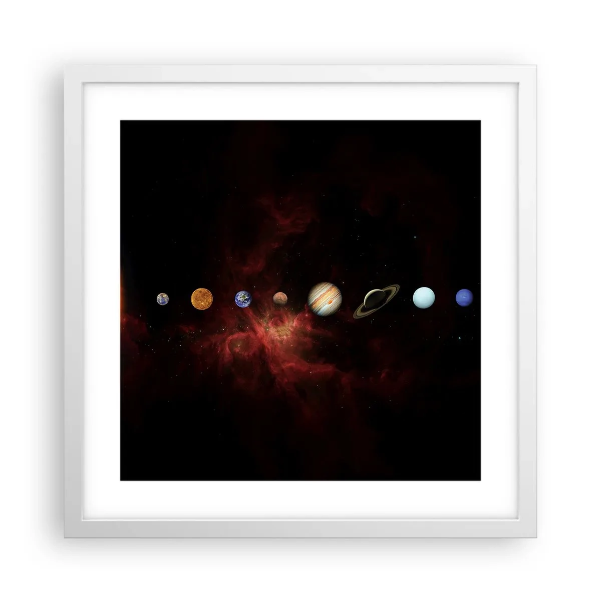 Plagát v bielom ráme - Naša štvrť - 40x40 cm