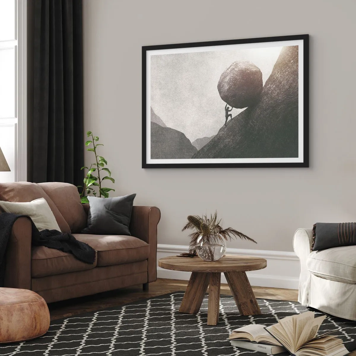 Plagát v čiernom ráme - Verím, proti všetkej nádeji - 70x50 cm