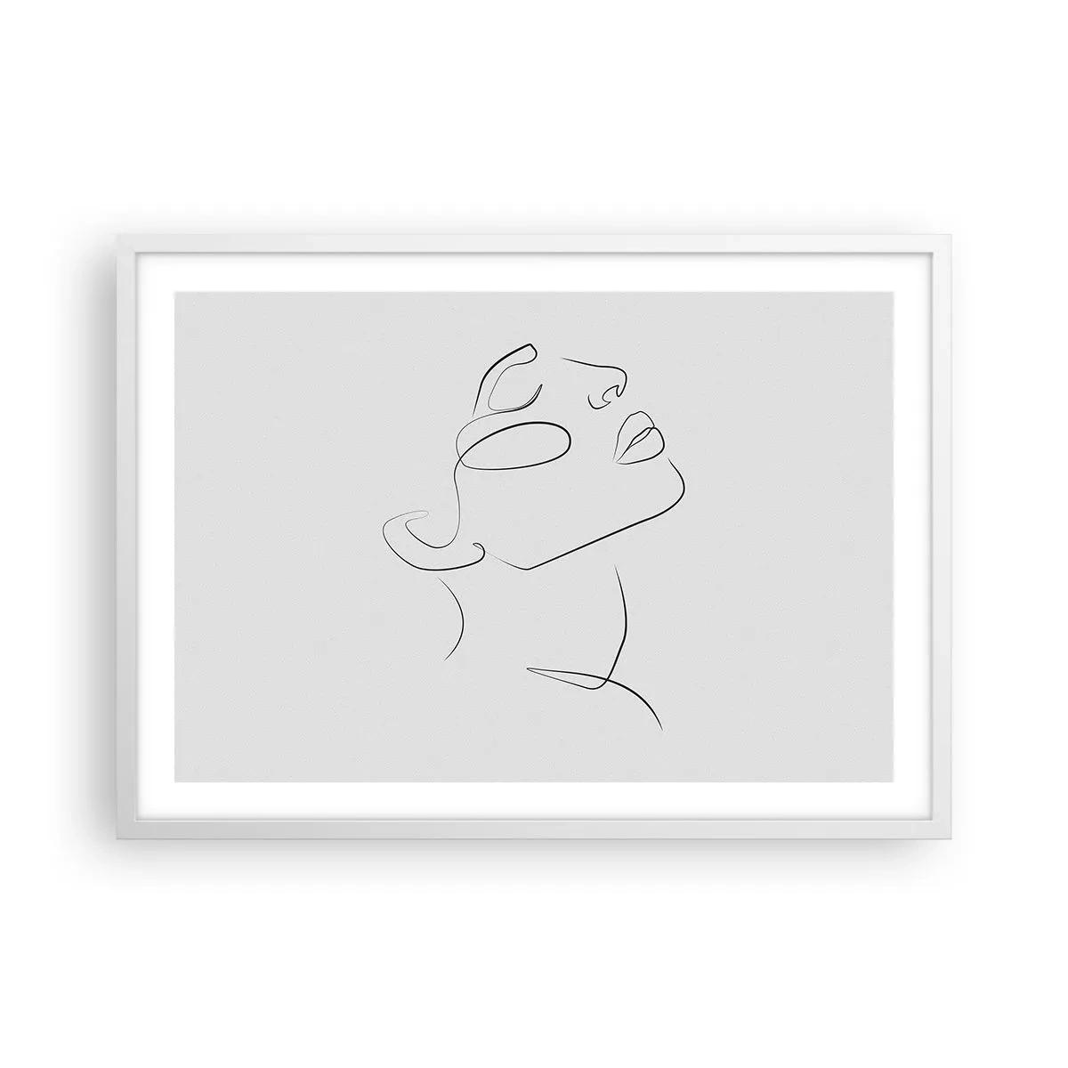 Plagát v bielom ráme - Meandre sna - 70x50 cm