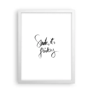 Plagát v bielom ráme - Naozajstná radosť - 30x40 cm