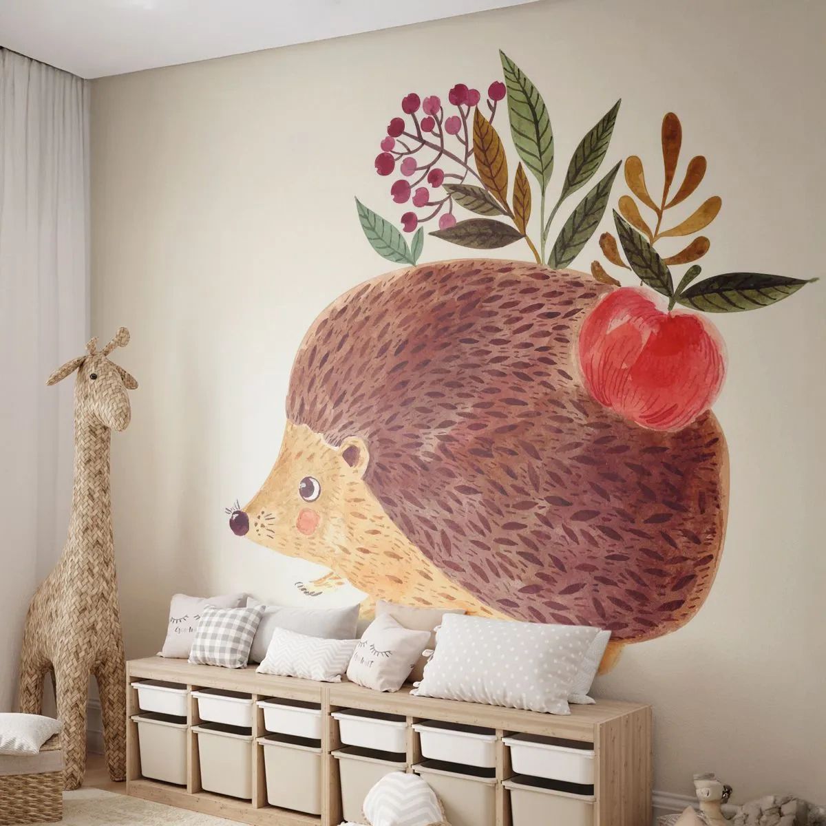 Fototapeta Premium Canvas - A už ma máš rád - ježko, Pre deti, Detská izba - 250x175 cm