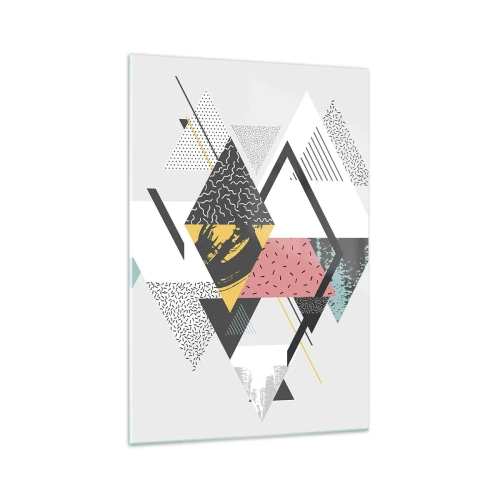 Obraz na skle - Variácie na trojuholník a kosoštvorec - 70x100 cm
