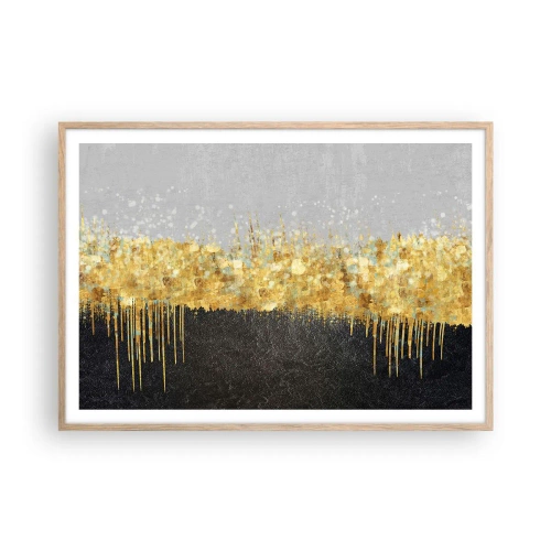 Plagát v ráme zo svetlého duba - Dovnútra a nahor - 100x70 cm