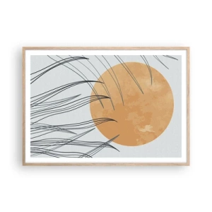 Plagát v ráme zo svetlého duba - Vždy ku slnku - 100x70 cm