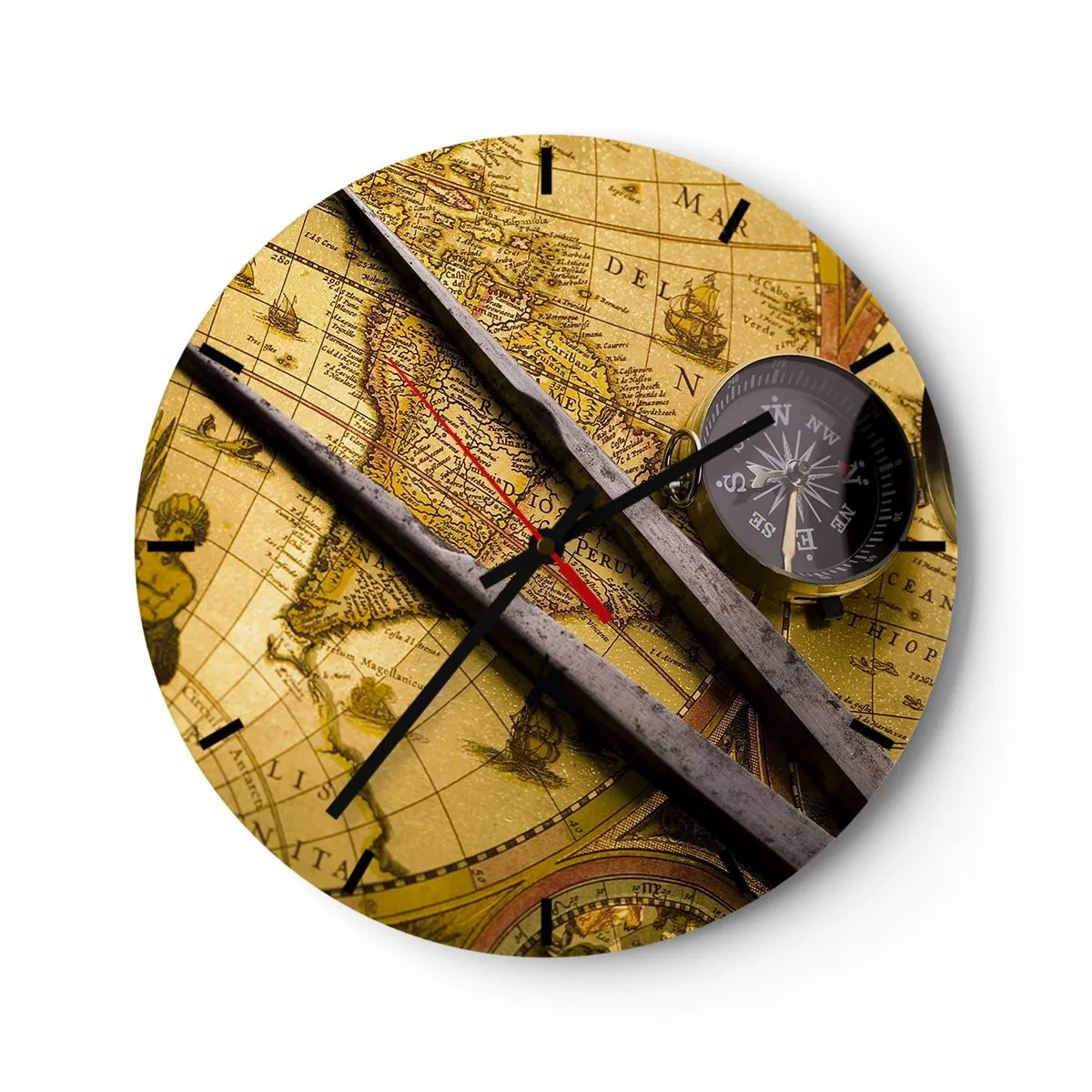 Nástenné hodiny - Kde sú tie poklady? - 40x40 cm