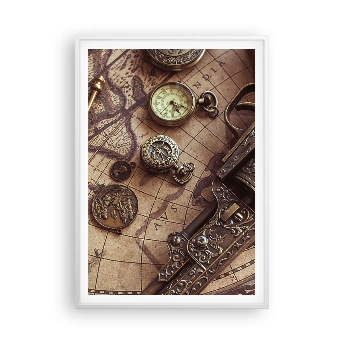 Plagát v bielom ráme - Dobrodružstvo volá - 70x100 cm