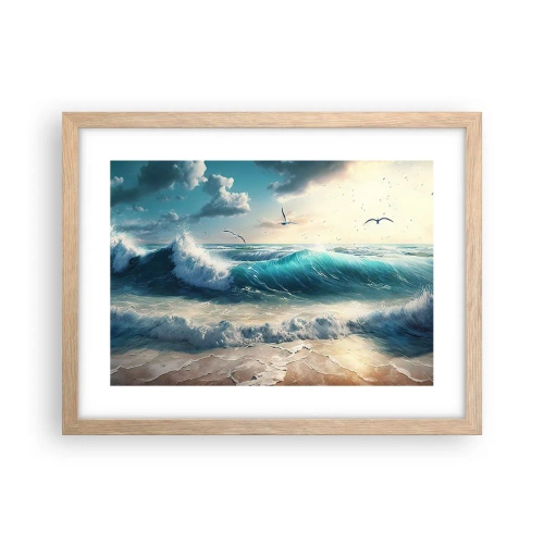 Plagát v ráme zo svetlého duba - Šušťanie len pre teba - 40x30 cm