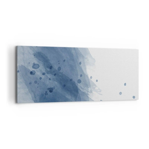 Obraz na plátne - Modrý tyl - 120x50 cm