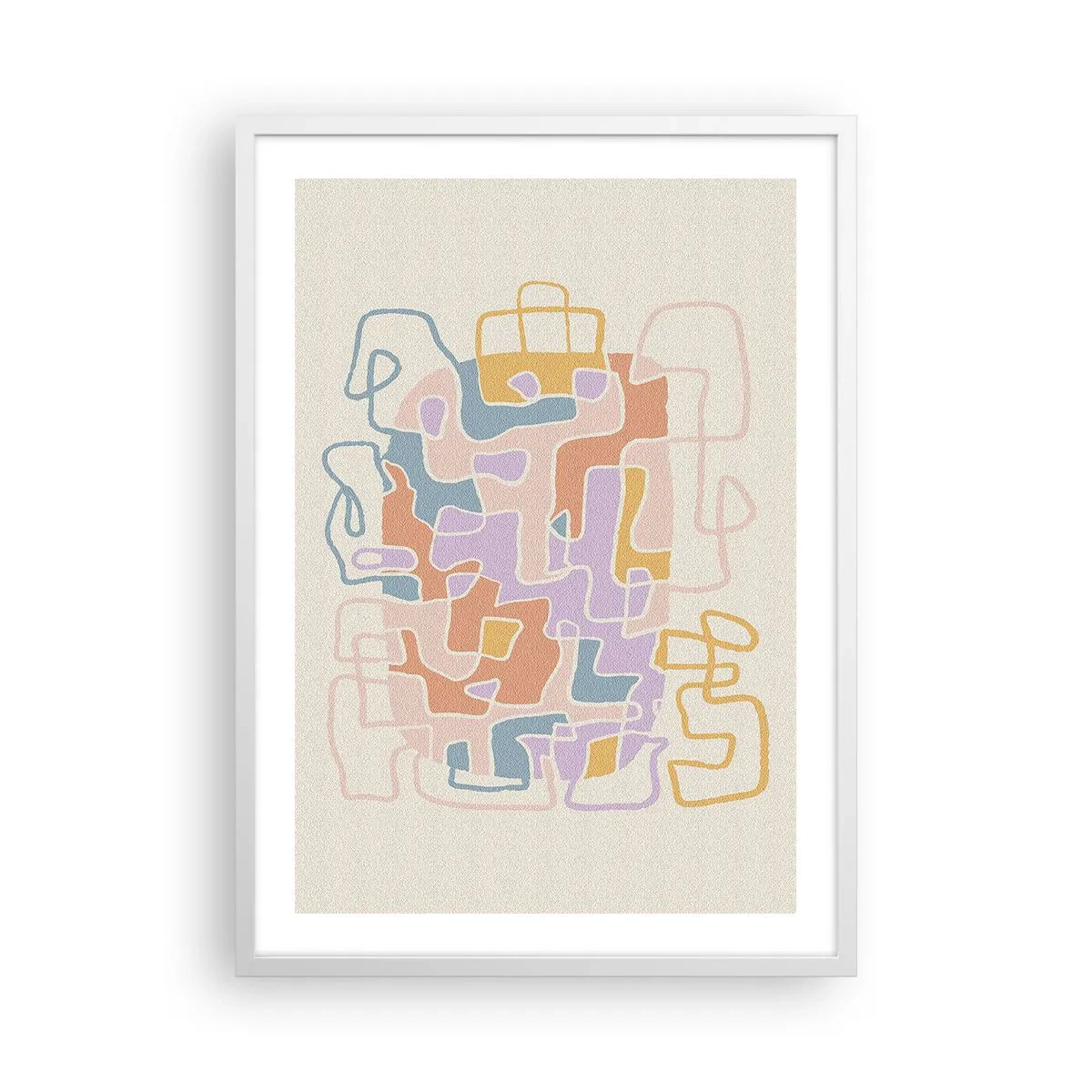 Plagát v bielom ráme - Labyrint – veselé dobrodružstvo - 50x70 cm