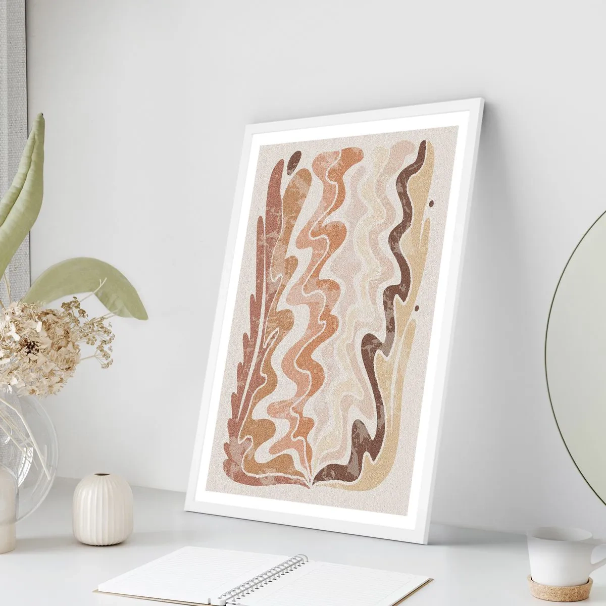 Plagát v bielom ráme - Dobrá energia – dobré emócie - 30x40 cm