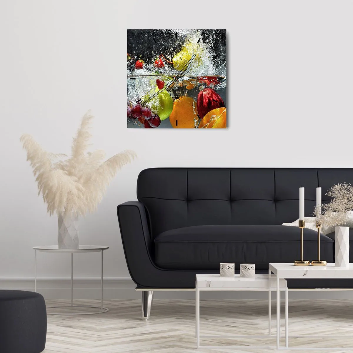 Nástenné hodiny - Ovocné osvieženie - 40x40 cm